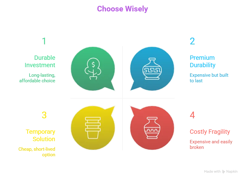 key drawbacks of choosing a ceramic pots vs plastic pots